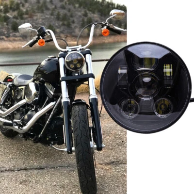 Proyector de faros altos bajos 5-3/4" 5,75 LED para Harley Davidson Dyna Sportster Foto 1 de 4