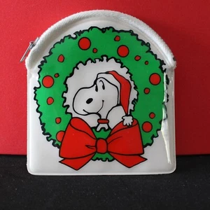 Vintage Snoopy Coin Purse 3 3/4"× 3 1/2" Hallmark Christmas NEW Collectable - Picture 1 of 2