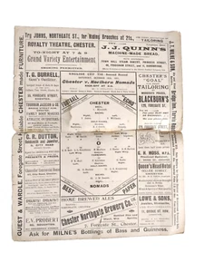 1911 Chester v Northern Nomads 14. Oktober englisches Pokalfinale 2. Runde sehr selten - Bild 1 von 18
