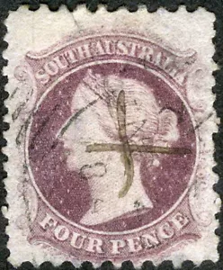 Australia Meridionale 1867 Regina Vittoria Usato (SC# 46) - Foto 1 di 1