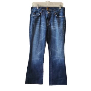 7 for all Mankind Schlagjeans Damen Größe 29 Darkwash Blau Boho Denim - Bild 1 von 7