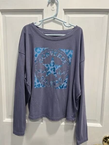 GIRLS Converse Long Sleeved Sweatshirt Size Medium. Pre Loved. DAMAGE SEE PHOTOS - Picture 1 of 5