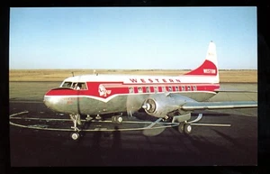 Postcard WESTERN Airlines Convair 240 (N8408H) Airplane Unposted - Picture 1 of 2