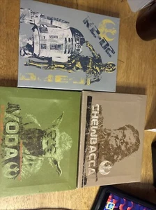 Set of 3 Star Wars Wall Canvas, R2-D2/C-3PO, Yoda, Chewbacca - Picture 1 of 7
