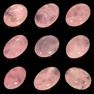 FABULOUS NATURAL TRANSLUCENT PINK ROSE QUARTZ OVAL CABOCHON GEMSTONE CB- - Picture 1 of 10