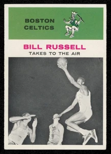 1961 Fleer #62 Bill Russell In Action Centered Full Sized EM Boston Celtics Card - Picture 1 of 2