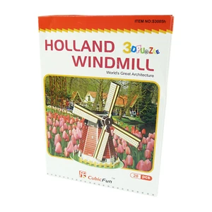 Puzzle Cubic Fun 3D Holland Mulino a Vento 19cm Giocattolo Miniatura Modello 20 Pezzi