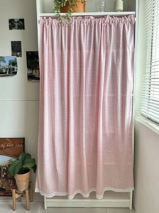 Cortinas de ventana, cortinas de puerta con encaje, cortina a cuadros para granja - Imagen 1 de 13
