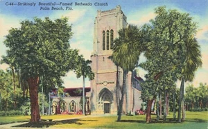 Bethesda Church Palm Beach, FL Vintage PC - Picture 1 of 2