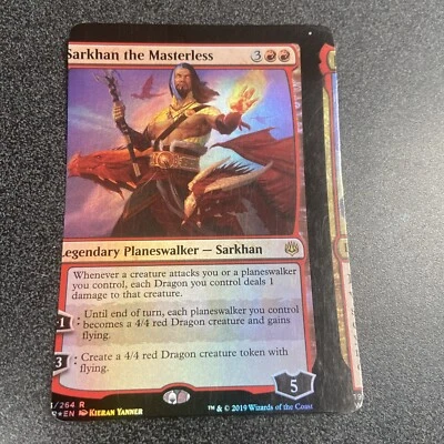 Sarkhan the Masterless MTG War of the Spark NFC Foil Miscut/Misprint - Image 1 of 2