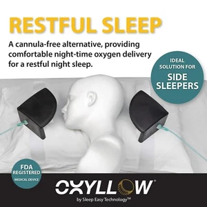 OXYLLOW NIGHT TIME SUPPLEMENTAL OXYGEN SYSTEM- IDEAL FOR SIDE SLEEPERS - Picture 1 of 9