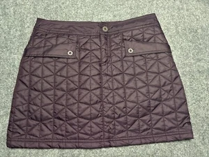 North Face Puffer Skirt, Womens Size 8 Dark Purple Primaloft Winter Skirt - Picture 1 of 6