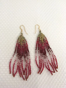 Handcrafted Ruby Earrings Hawaiian Artisan - Picture 1 of 4