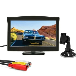 5" LCD Car Monitor Rear View Parking Screen 12-24v Dual Brackets For Car Camera - Picture 1 of 16