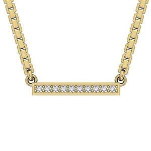 Fashion Pendant Necklace VS1 E 0.15 Ct Natural Diamond 14K Yellow Gold 16.90 mm