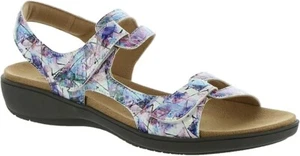 Sandalias Trotters Katarina talla 9 WW blancas florales 2 correas ajustables - Imagen 1 de 15