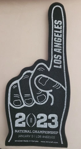 2023 CFP National Championship Georgia vs TCU  UGA Bowl Foam Finger Cover