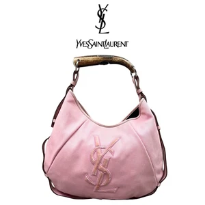 Yves Saint Laurent YSL Mombasa One Shoulder Bag Handbag Horn Rive Gorge Logo - Picture 1 of 16