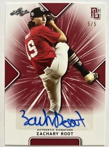 2021 LEAF PERFECT GAME ZACHARY ROOT AUTO 5/5 - Imagen 1 de 1