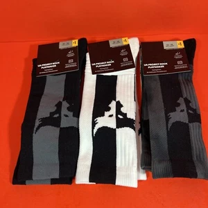 Under Armour Project Rock Crew Socks 3 Pair Mixed Moisture Wicking. Sz 12-16 - Picture 1 of 4