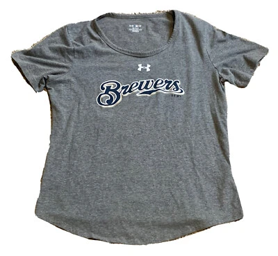 Milwaukee Brewers — Under Armour Heatgear T-Shirt — Size Women’s Large - Image 1 of 3