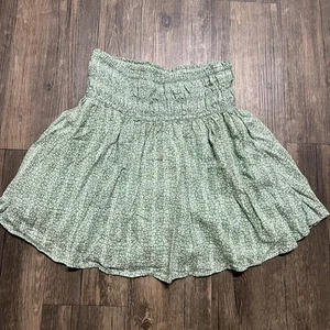 Abercrombie Kids Green Floral Stretch Waist MiniSkort A Line Flowy Skirt 15/16 - Picture 1 of 8