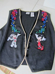 Chaleco Suéter de Lana Vintage Años 90 Disney Store Para Mujer Talla M Mickey Mouse Bordado - Imagen 1 de 7