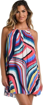 Mini vestido de banho La Blanca sem mangas capa multi fatia do paraíso grande - Imagem 1 de 2