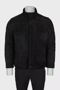 RRP8500$ Men's Kiton Zip Jacket 42US/UK 52IT Black Suede Luxury TOP Brioni Zilli - Picture 1 of 9
