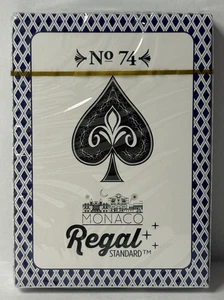 Regal Games Monaco Royal Casino Standard Playing Cards #74 Blue - Picture 1 of 5