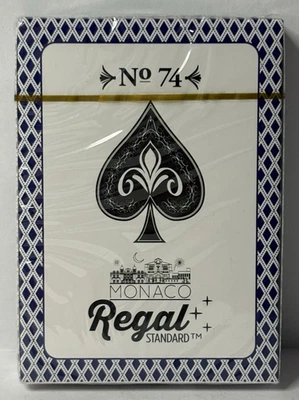 Regal Games Monaco Royal Casino Standard Playing Cards #74 Blue - Image 1 of 4