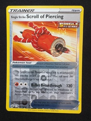 Scroll of Piercing 154/198 Reverse Holo LP - Pokemon TCG Chilling Reign CRE - Image 1 of 3
