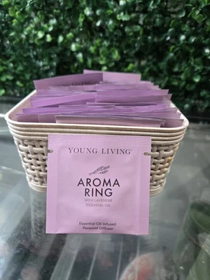 Anillo Aroma Young Living con Aceite Esencial de Lavanda NUEVO SELLADO Paquete de 10 Foto 1 de 4