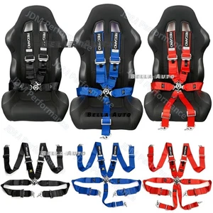 RECARO 4/5/6 Point 3" Racing Seat Belt Quick Release Seatbelt Snap-On Harness - Picture 1 of 20
