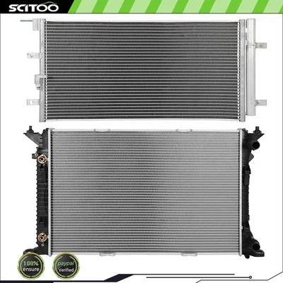 Car Radiator and A/C Condenser Kit Fits 2009-2016 Audi A4 2010-2017 A5 Quattro Foto 1 de 4