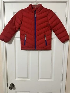 Hanna Andersson Unisex Red Down Feather Lightweight Zip Up Jacket Size 120 - Picture 1 of 18