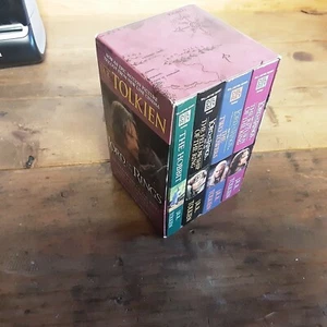 Lot of 4 Paperback Box Set “Lord of Rings” Triology & “The Hobbit”by JRR Tolkien - Picture 1 of 9