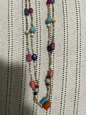 Chico's  "Colorblock" 2-Strand Beaded Necklace - Image 1 of 4