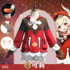 Juego Genshin Impacto Klee Cosplay Disfraz Conjunto completo Uniforme Vestido Pantalones cortos Peluca Bolsas - Imagen 1 de 13