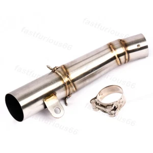 For Yamaha YZF R6 2006-2023 Exhaust Mid Link Pipe Connect 60MM Motorcycle Tips  - Picture 1 of 7