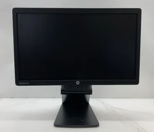 2X HP Monitor 20" Elite Display E201 Screen LED Backlit Rotating Tilt VGA DVI - Afbeelding 1 van 7