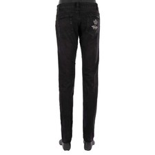 Dolce & Gabbana Straight Cut Jeans Trousers Bee Crown Embroidery 46 30 S 12436