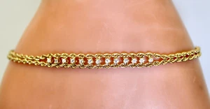Gorgeous & Unique 14K Yellow Gold 7.5" Ladies Diamond Bracelet - Picture 1 of 5