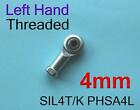 4pcs Left 4mm SIL4T/K PHSA4L SI4LP/K NHS4TL Female Rod End Joint Bearing