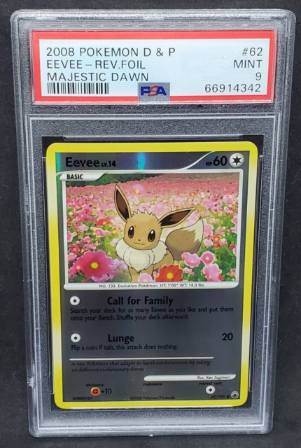 Pokémon TCG, Eevee, Pokemon Platinum, 62/100, Reverse Holo, Stamped, Holo,  HTF