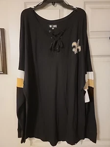 Cool NEW Orleans Saints women's L.S. shirt size 2XL NWT by NFL team apparel $39 - Picture 1 of 17