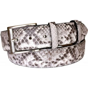 Cintura 4 cm in vera pelle di Pitone colore Roccia con fibbia Nichel free e fode - Imagen 1 de 5