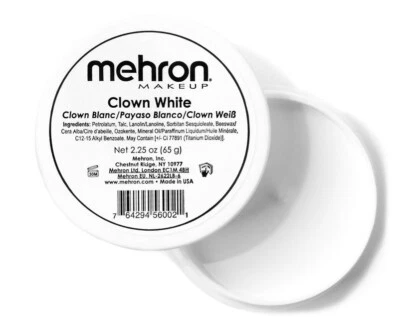 Payaso Mehron Blanco - Maquillaje Teatral - 2 Tallas Foto 1 de 3