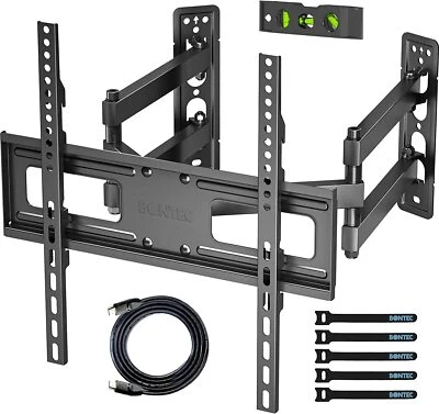 ICD-WALL-BRACKETS Corner TV Wall Mount Bracket for 26-50 inch LED LCD Flat Curved TVs, Tilt Swivel