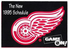 1994-95 Detroit Red Wings NHL REVISED Hockey Schedule !!! Coca-Cola